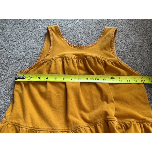Everlane Women's Tiered Midi Dress Weekend 100% Cotton Mustard Yellow XS - Picture 4 of 6